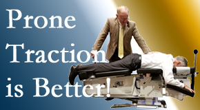 Plainville spinal traction applied lying face down – prone – is best according to the latest research. Visit Layden Chiropractic.