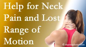 Layden Chiropractic helps neck pain patients with limited spinal range of motion find relief of pain and restored motion.