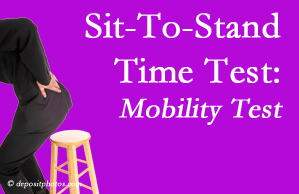 Plainville chiropractic patients are encouraged to check their mobility via the sit-to-stand test…and increase mobility by doing it!