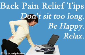 Layden Chiropractic reminds you to not sit too long to keep back pain at bay!