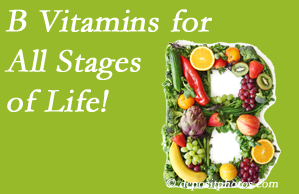  Layden Chiropractic suggests a check of your B vitamin status for overall health throughout life. 