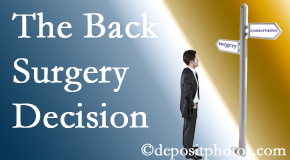 Plainville back surgery for a disc herniation is an option to be carefully studied before a decision is made to proceed. 