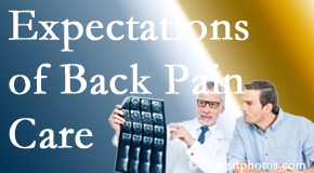 The pain relief expectations of Plainville back pain patients influence their satisfaction with chiropractic care. What is realistic?