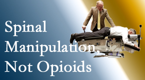 Chiropractic spinal manipulation at Layden Chiropractic is worthwhile over opioids for back pain control.