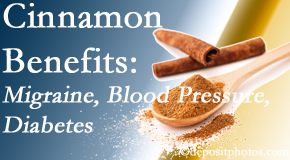 Layden Chiropractic shares research on the benefits of cinnamon for migraine, diabetes and blood pressure.