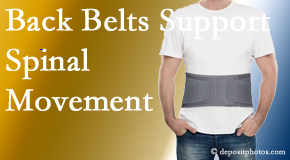 Layden Chiropractic offers support for the benefit of back belts for back pain sufferers as they resume activities of daily living.