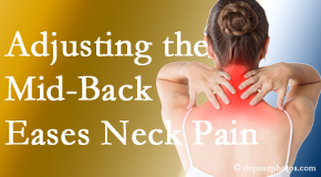 Layden Chiropractic appreciates the whole spine and that treating one section of the spine (thoracic) eases pain in another (cervical)!