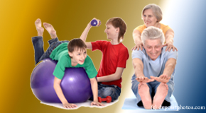 Plainville exercise image of young and older people as part of chiropractic plan
