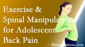 Layden Chiropractic uses Plainville chiropractic and exercise to help back pain in adolescents. 