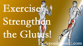 Plainville chiropractic care at Layden Chiropractic incorporates exercise to strengthen glutes.