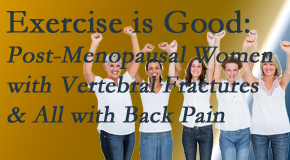 Layden Chiropractic encourages simple yet enjoyable exercises for post-menopausal women with vertebral fractures and back pain sufferers. 