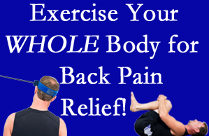 Plainville chiropractic care includes exercise to help enhance back pain relief at Layden Chiropractic.