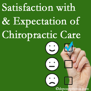 Plainville chiropractic care provides patient satisfaction and meets patient expectations of pain relief.