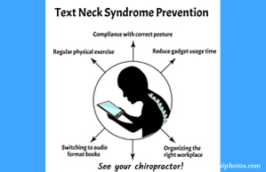Layden Chiropractic presents a prevention plan for text neck syndrome: better posture, frequent breaks, manipulation.