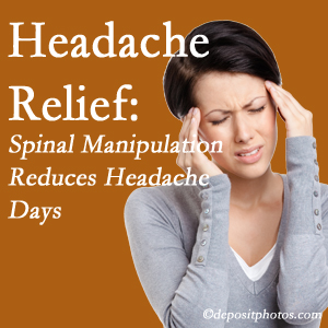Plainville chiropractic care at Layden Chiropractic may reduce headache days each month.