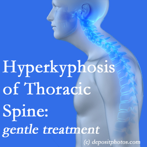 1        The Plainville chiropractic care of hyperkyphotic curves in the [thoracic spine in older people responds nicely to gentle chiropractic distraction care. 