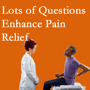 The Plainville chiropractic back pain treatment plan is directed by patient feedback on how their pain is.