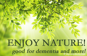 Layden Chiropractic encourages our chiropractic patients to enjoy some time in nature! Interacting with nature is good for young and old alike, inspires independence, pleasure, and for dementia sufferers quite possibly even memory-triggering.