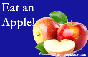 Plainville chiropractic care encourages healthy diets full of fruits and veggies, so enjoy an apple the apple season!