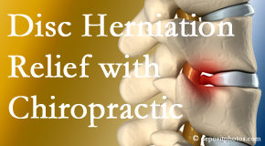 Layden Chiropractic gently treats the disc herniation causing back pain. 
